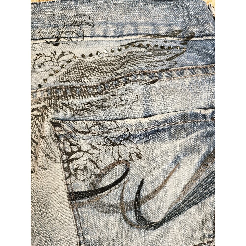 Vintage Express Jeans Eva Boot Cut Sz 10R Embellished Rhinestones Y2K Western - Picture 8 of 11